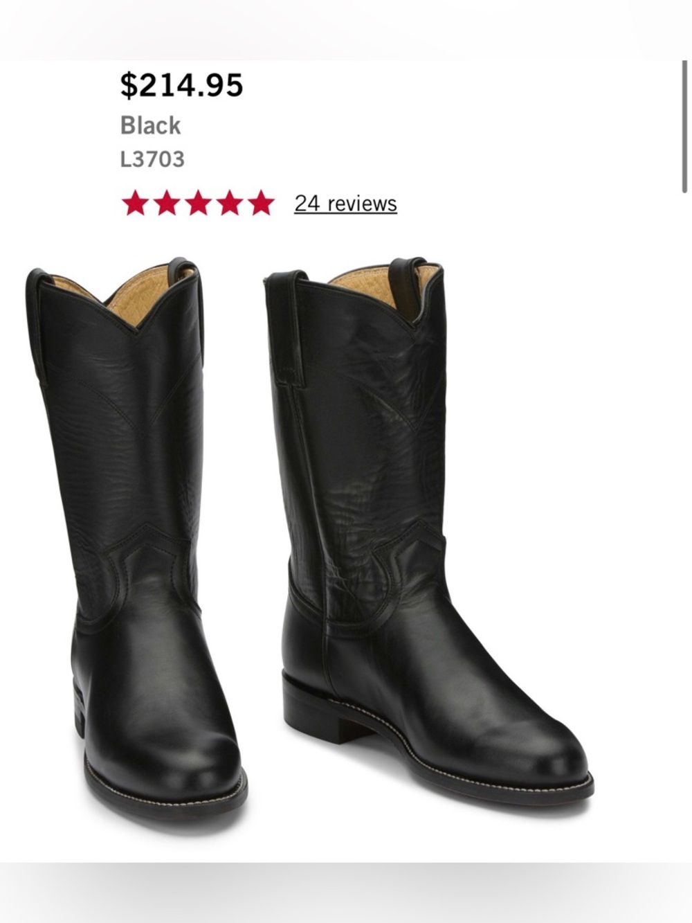 Laredo Women’s Black Western Leather Boots